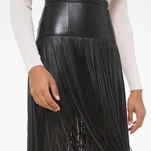 Mossimo leather fringe skirt